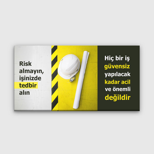 İş Güvenliği Tedbirli Çalışma Kanvas Tablo – 12749