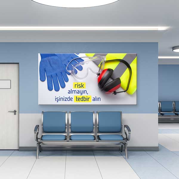 Risk Almayın İş Güvenliği Tedbir Duvar Tablosu – 12751