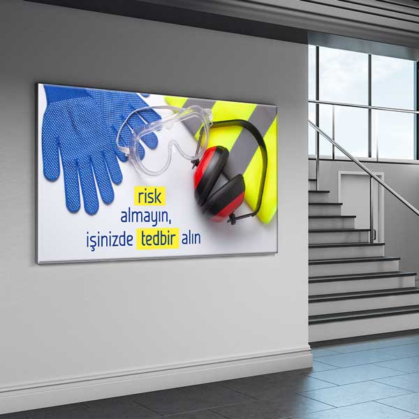 Risk Almayın İş Güvenliği Tedbir Duvar Tablosu – 12751