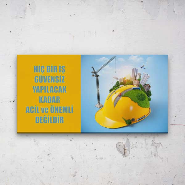 is-guvenligi-duvar-tablosu-12761-00 İş Güvenliği Temalı Şehir ve Baret Duvar Tablosu – 12761