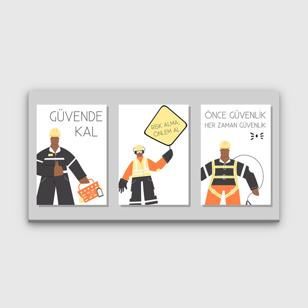 is-guvenligi-duvar-tablosu-12764-0 Güvende Kal Risk Alma Önlem Al İş Güvenliği Duvar Tablosu – 12764