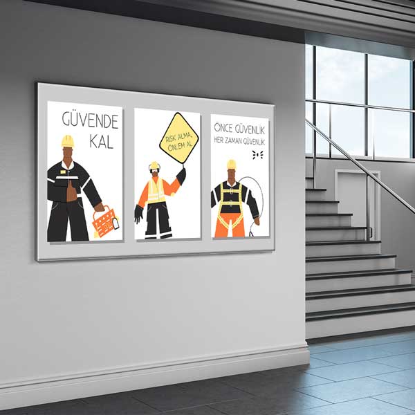is-guvenligi-duvar-tablosu-12764-03 Güvende Kal Risk Alma Önlem Al İş Güvenliği Duvar Tablosu – 12764
