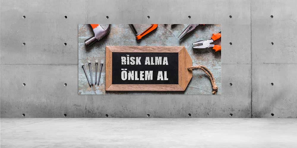 Risk Alma Önlem Al Duvar Panosu - İş Güvenliği Dekoratif Baskı – 12716