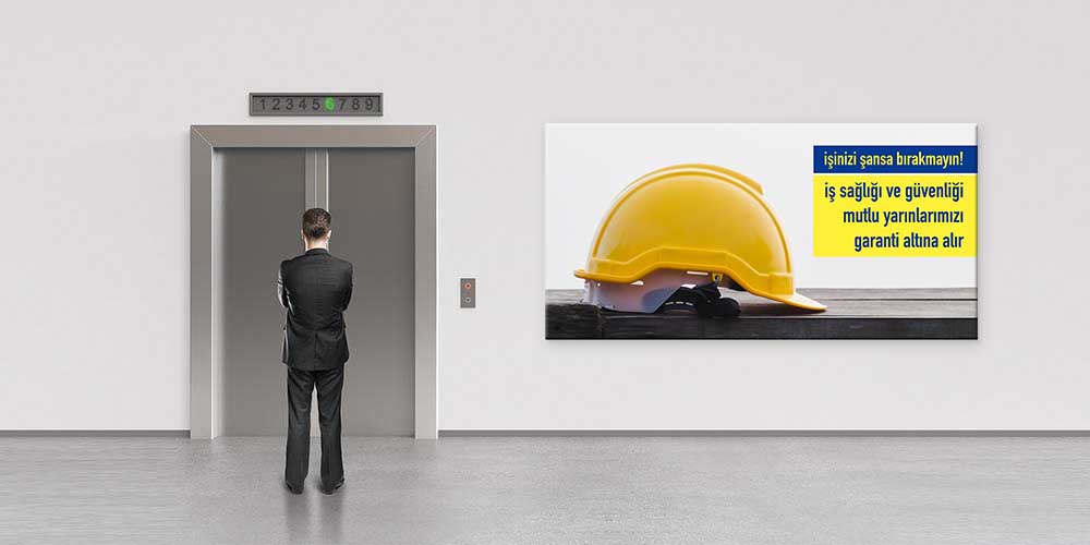 İş Güvenliği Duvar Afişi – Güvenli Çalışma İçin Büyük Ebatlı Dekor – 12702