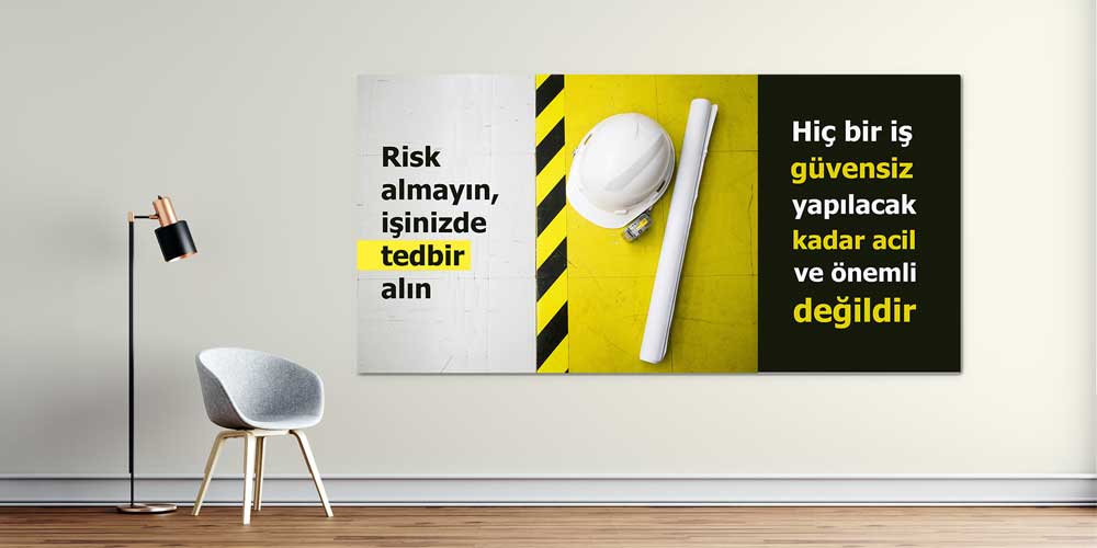 İş Güvenliği Temalı Büyük Ebatlı Duvar Dekoru – 12698