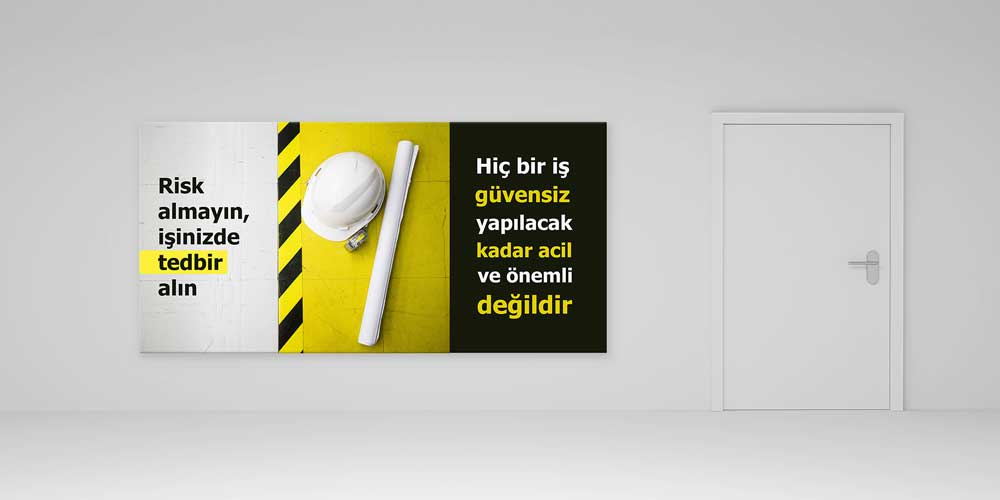 İş Güvenliği Temalı Büyük Ebatlı Duvar Dekoru – 12698