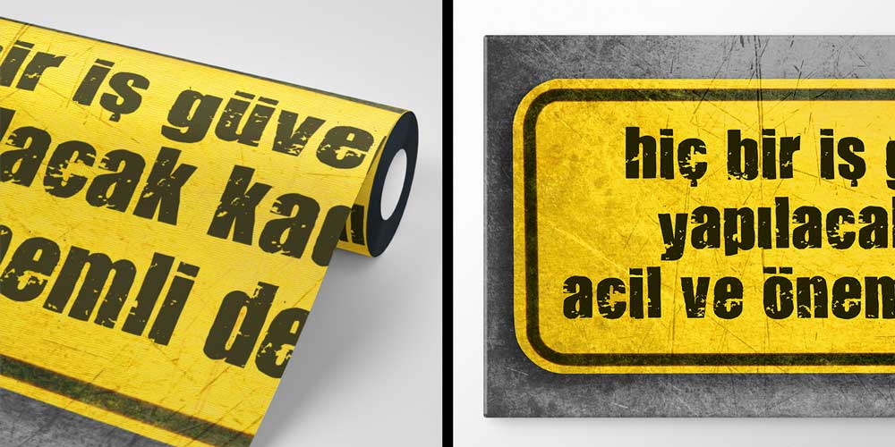 is-guvenligi-panolari-12729-04 Hiçbir İş Güvensiz Yapılacak Kadar Acil ve Önemli Değildir İş Güvenliği Duvar Kağıdı 12729