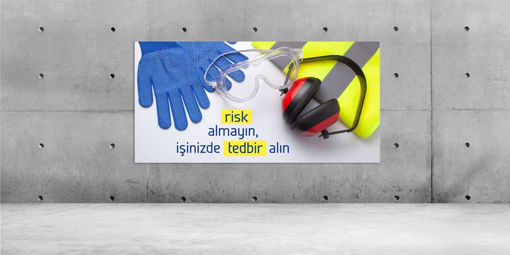 is-guvenligi-posterleri-12700-00 İş Güvenliği Risk Almama Uyarı Duvar Dekoru – 12700