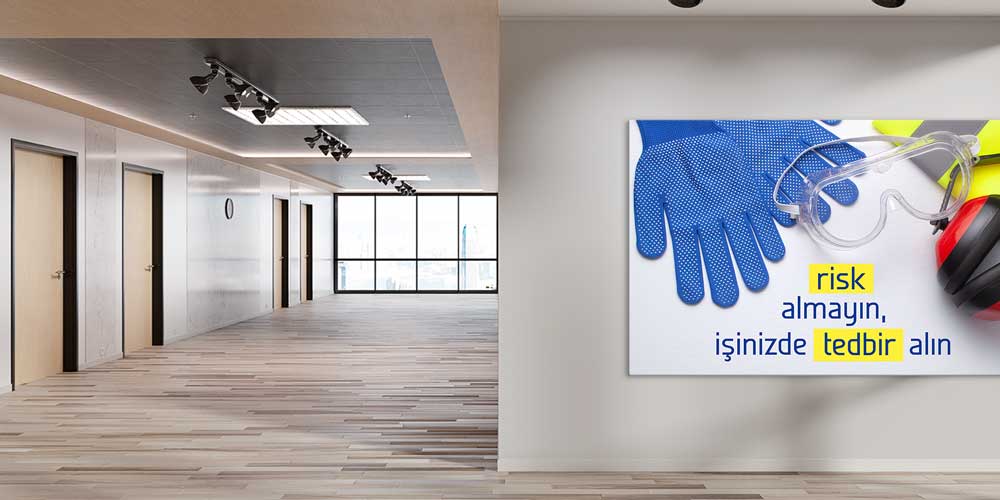 İş Güvenliği Risk Almama Uyarı Duvar Dekoru – 12700