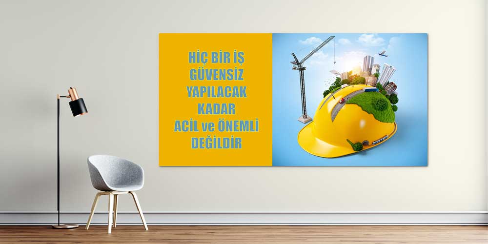 İş Güvenliği Duvar Dekoru - Büyük Ebat Dekoratif Baskı – 12709