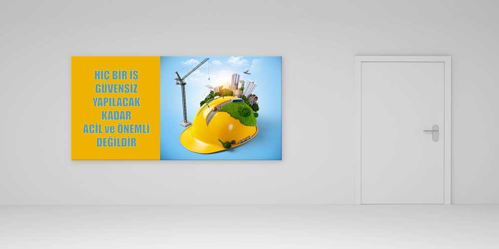 İş Güvenliği Duvar Dekoru - Büyük Ebat Dekoratif Baskı – 12709
