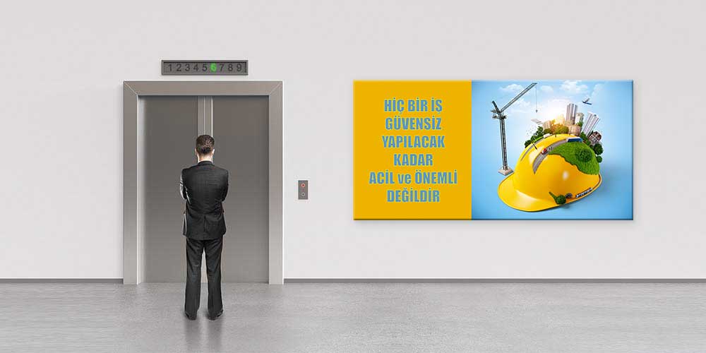 İş Güvenliği Duvar Dekoru - Büyük Ebat Dekoratif Baskı – 12709