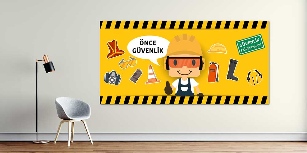 Önce Güvenlik Duvar Dekoru – 12694