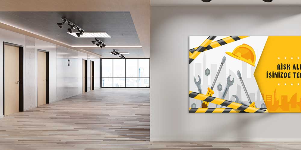 is-guvenlik-levhalari-12696-04 İş Güvenliği Uyarı Panosu Büyük Ebat Duvar Dekoru – 12696