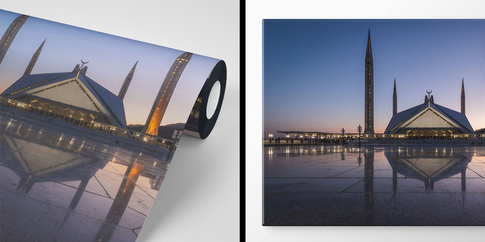 islam-cami-duvar-dekoru-10428-04 Faysal Camii Akşam Manzarası Duvar Kağıdı 10428