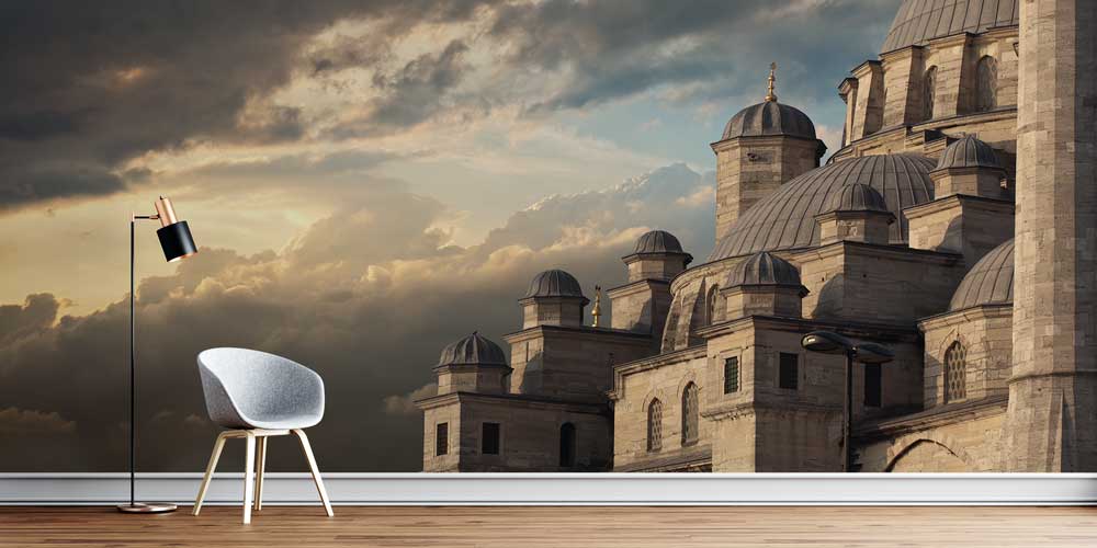 islam-cami-duvar-kagidi-6172-0 Türkiye Camileri Duvar Kağıdı - Büyük Ebatlı İslami Duvar Kaplaması 6172