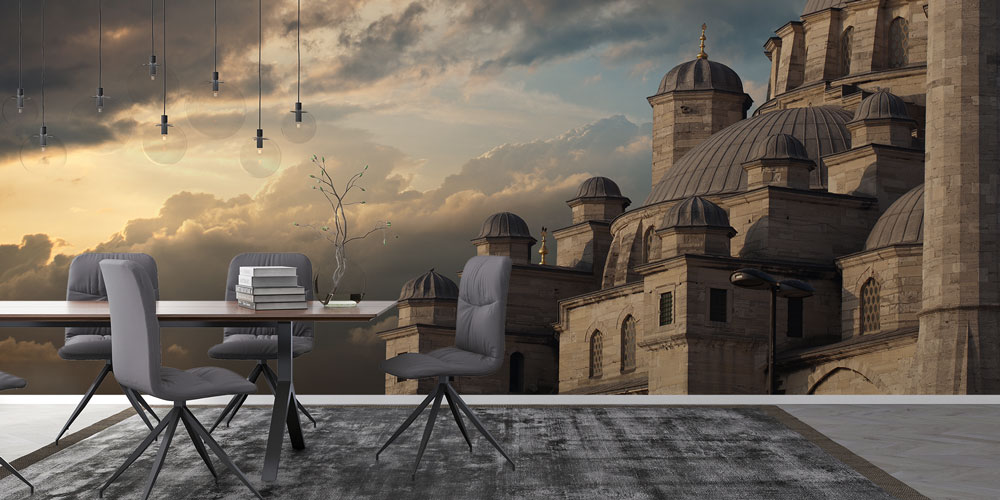 islam-cami-duvar-kagidi-6172-03 Türkiye Camileri Duvar Kağıdı - Büyük Ebatlı İslami Duvar Kaplaması 6172