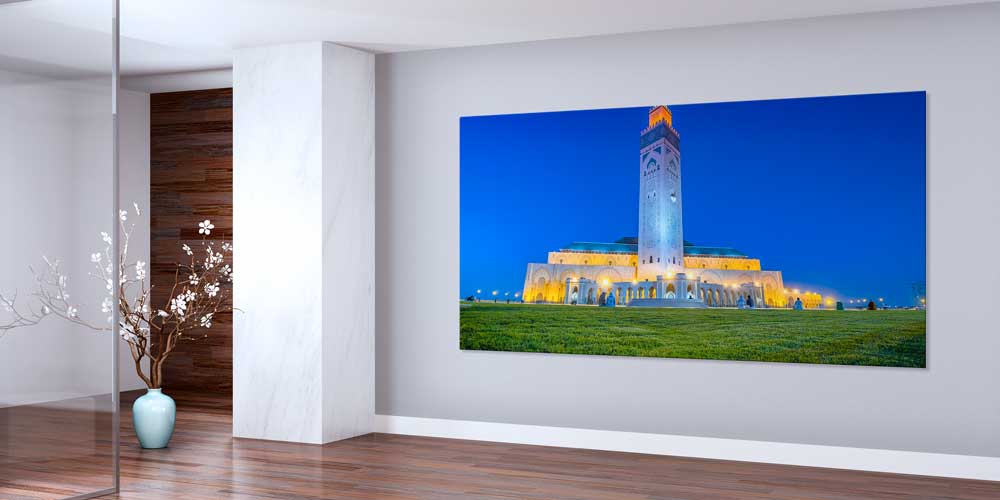Hassan II Camii Gece Manzarası Büyük Boy Duvar Posteri 11379