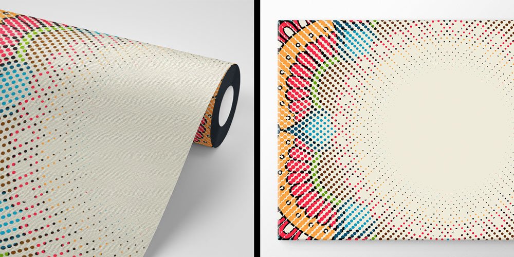 Modern Pop-Art İslami Desenli Duvar Kağıdı 6131