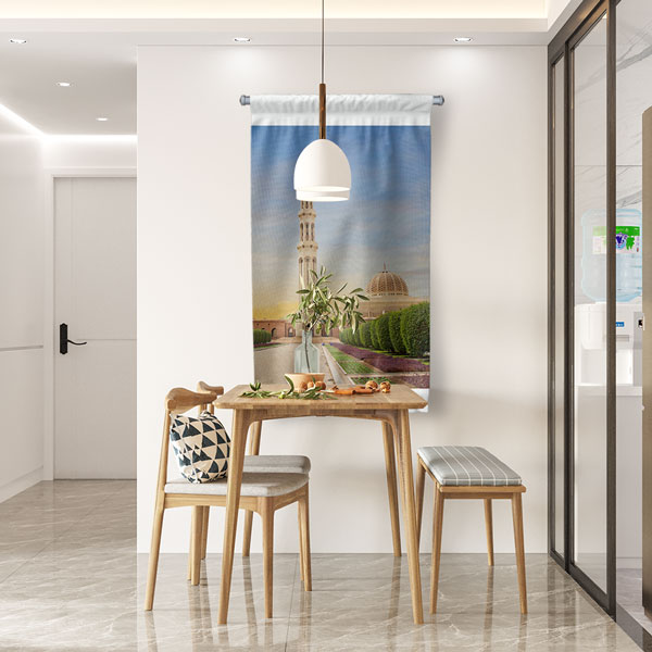 Sultan Kâbus Büyük Camii Gün Batımı Manzarası Duvar Flaması 10680