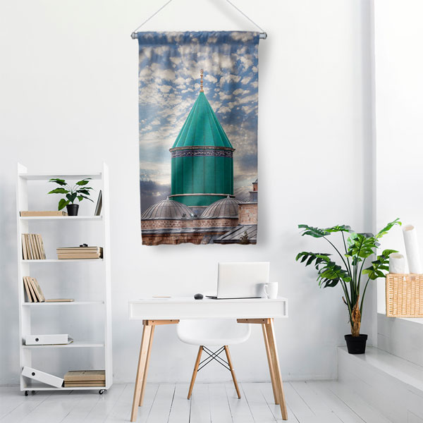 Mevlana Türbesi Konya Duvar Flaması Kumaş Baskı 10769