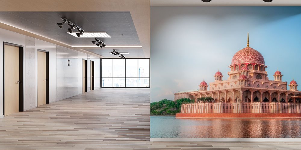 Pembe Kubbeli Cami Duvar Kağıdı 10426