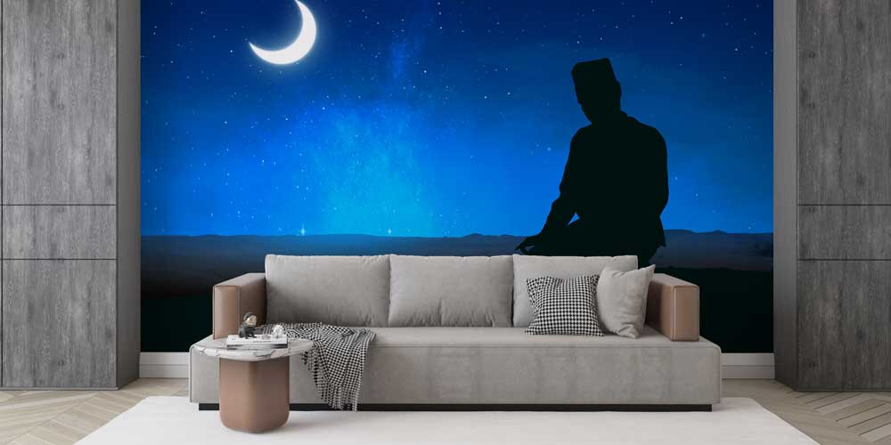 islam-dua-duvar-dekor-10413-02 Gece Namazı ve Miraç Temalı Duvar Kağıdı 10413