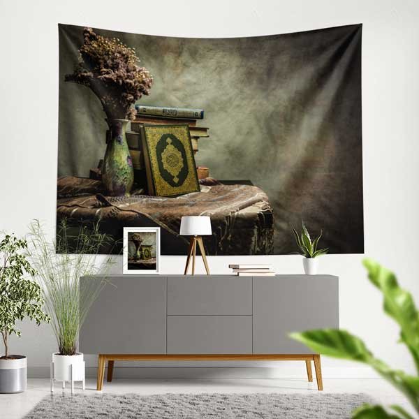 Kur’an-ı Kerim ve Kitaplar Duvar Örtüsü 10622