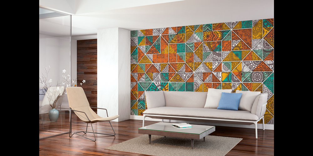 Mozaik Desenli İslami Duvar Kağıdı 6115