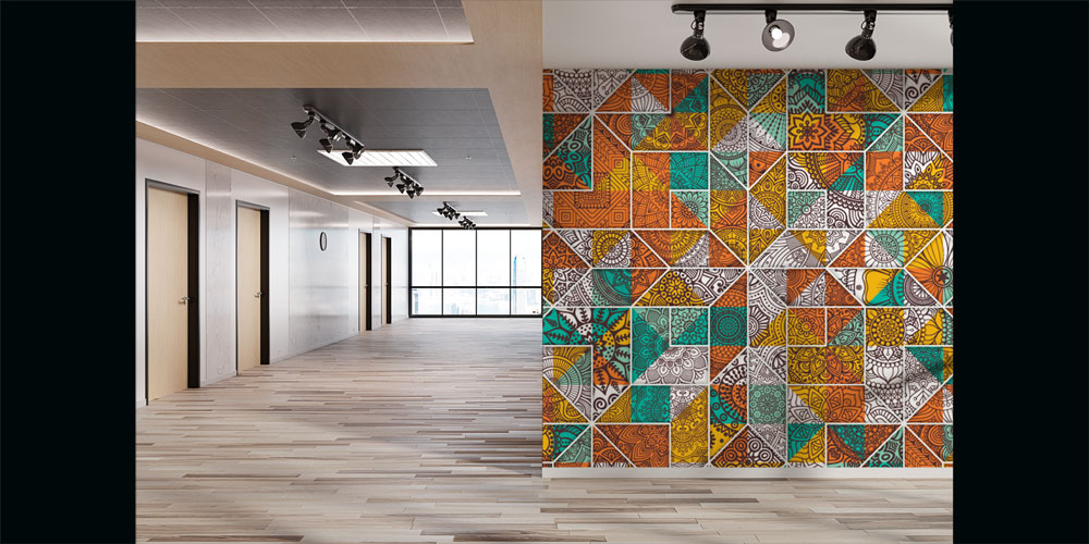 Mozaik Desenli İslami Duvar Kağıdı 6115