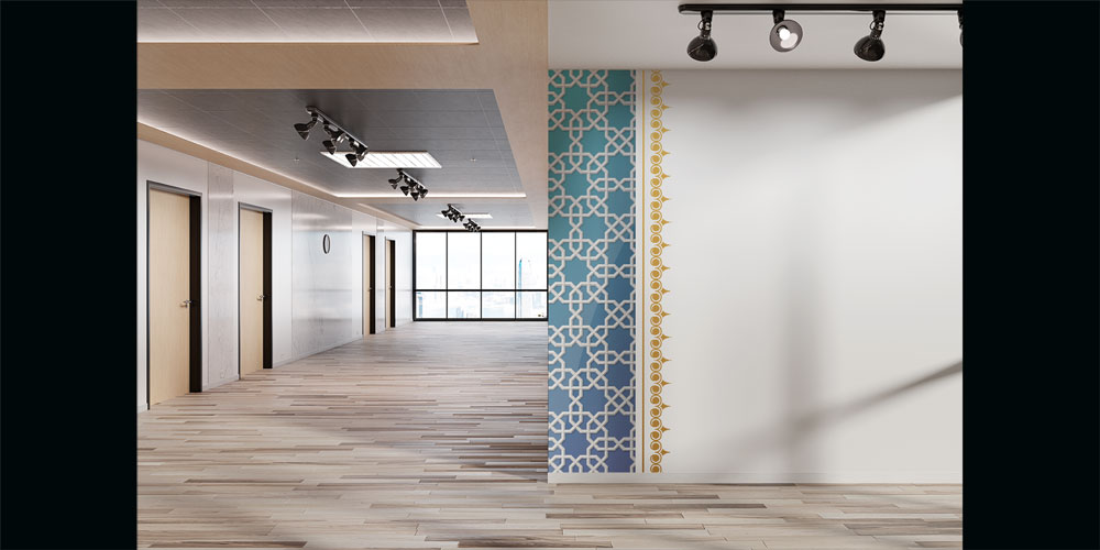 İslami Geometrik Desenli Modern Duvar Kaplaması 6133