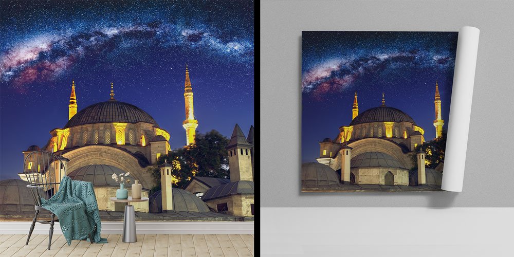 islam-duvar-dekor-6167-00 Türkiye Camileri Duvar Kağıdı - İslami Duvar Giydirme ve Kaplama 6167