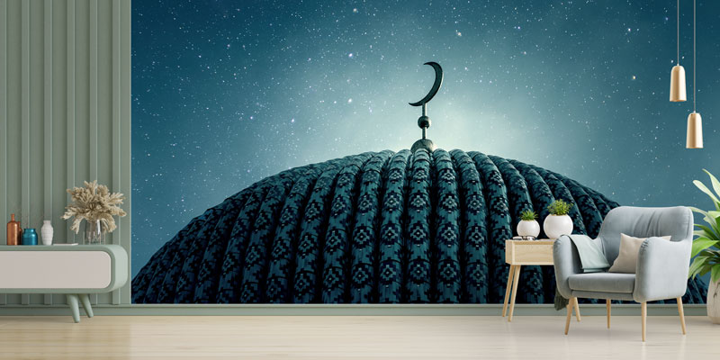 Yıldızlı Gökyüzü ve Camii Kubbesi Duvar Kağıdı 10508