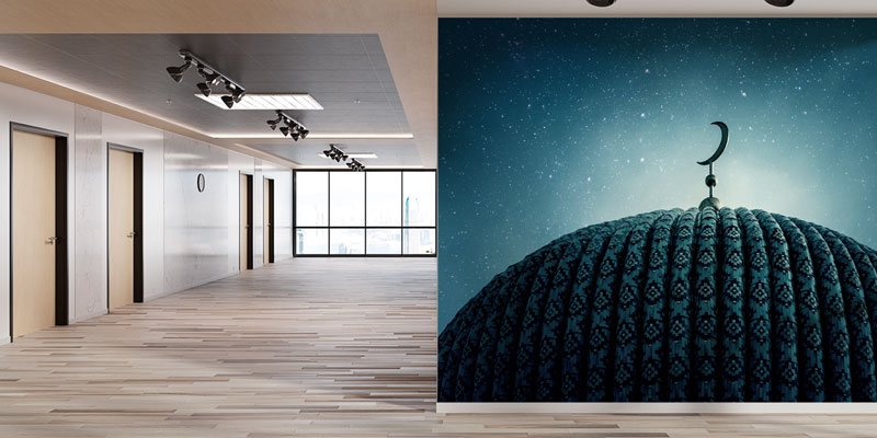 Yıldızlı Gökyüzü ve Camii Kubbesi Duvar Kağıdı 10508