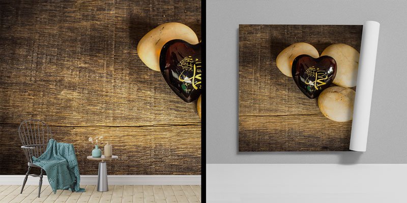 Kalpli Hat Sanatı Muhammed Yazılı İslami Duvar Kağıdı 10513