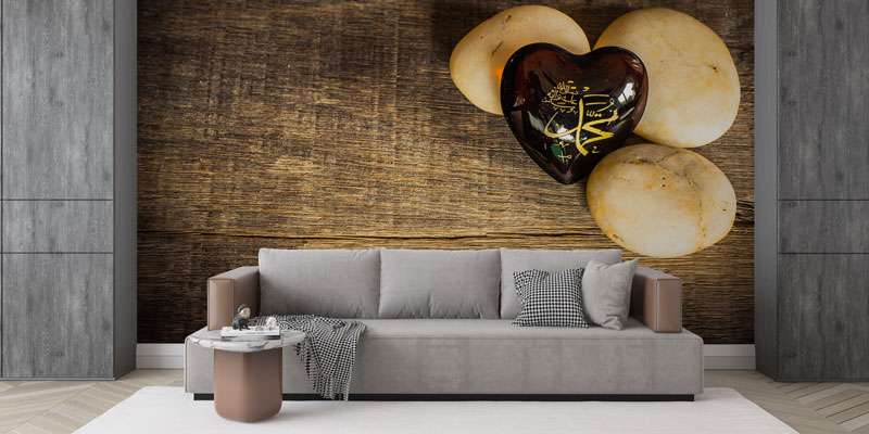 Kalpli Hat Sanatı Muhammed Yazılı İslami Duvar Kağıdı 10513