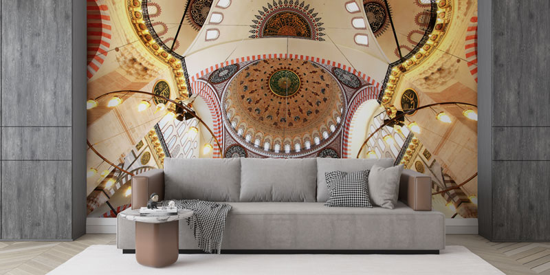 Camii Kubbe Detaylı Duvar Kağıdı 10519