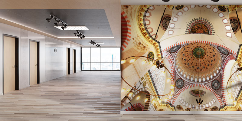 Camii Kubbe Detaylı Duvar Kağıdı 10519