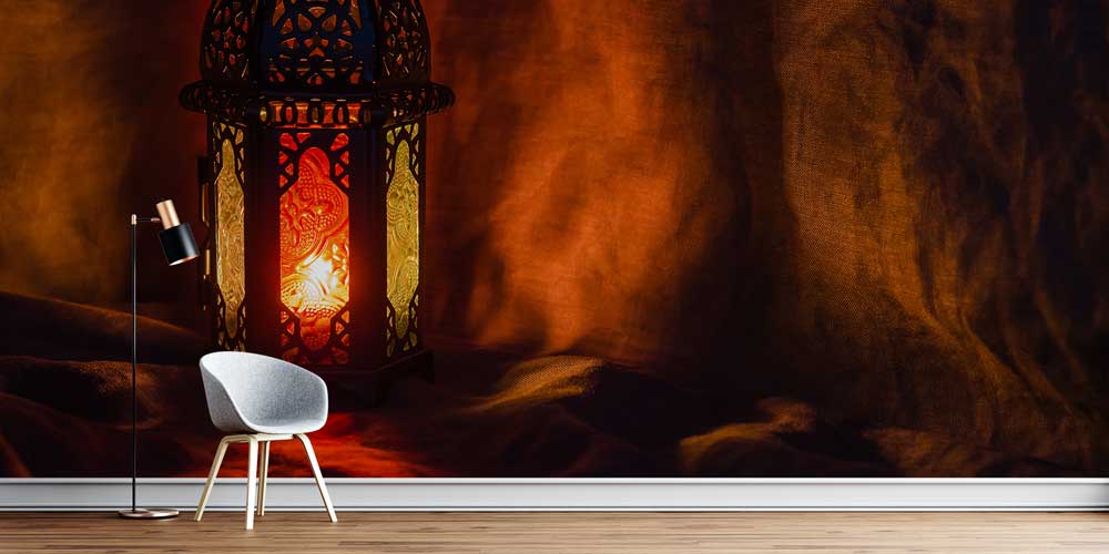 Kandil Motifli Dekoratif Duvar Kağıdı 10506