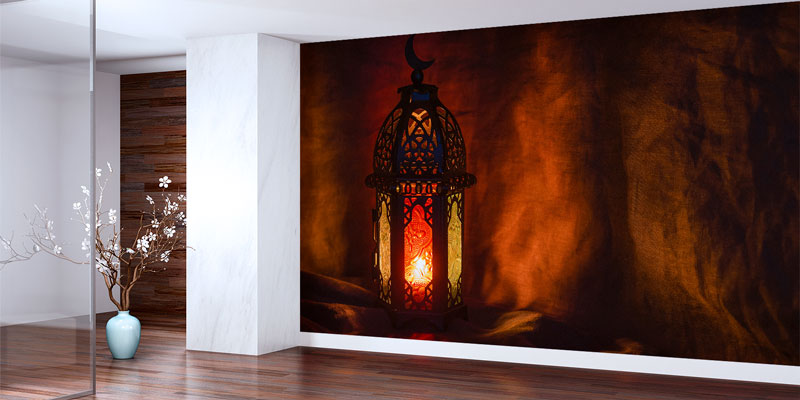 Kandil Motifli Dekoratif Duvar Kağıdı 10506