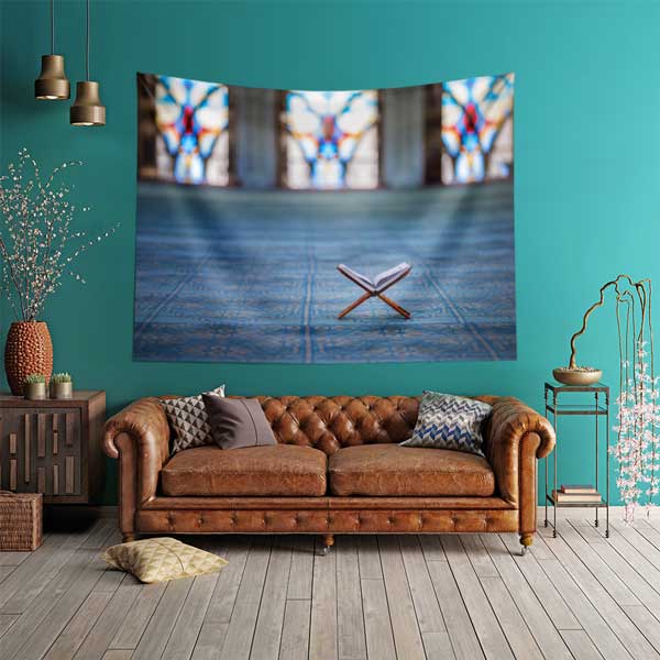 islam-duvar-dekorasyonu-10619-01 Kur’an-ı Kerim Rahle Temalı Duvar Örtüsü 10619