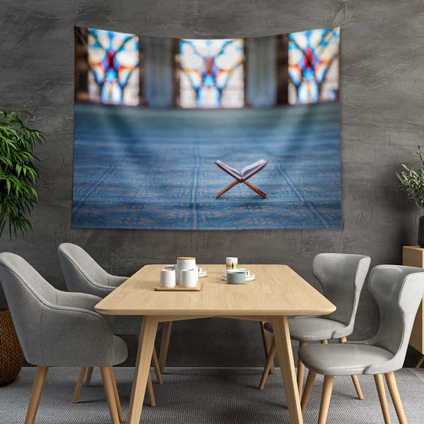 islam-duvar-dekorasyonu-10619-02 Kur’an-ı Kerim Rahle Temalı Duvar Örtüsü 10619