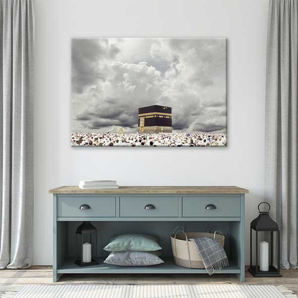 Kabe ve Hac Manzaralı Kanvas Duvar Tablosu – 10893