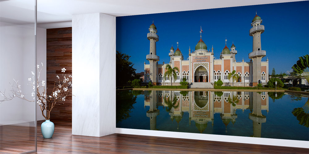 islam-duvar-dekoru-10437-01 Yansımalı Tropikal Cami Duvar Kağıdı 10437