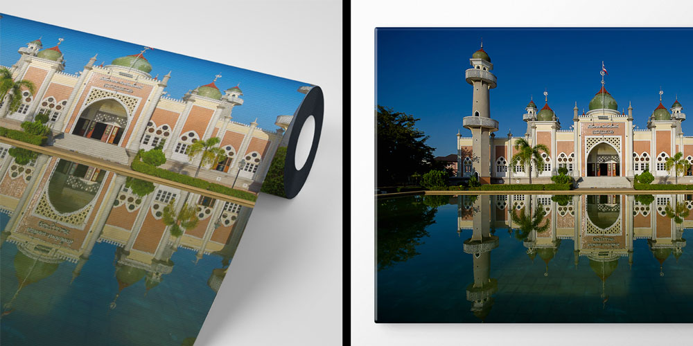 islam-duvar-dekoru-10437-04 Yansımalı Tropikal Cami Duvar Kağıdı 10437