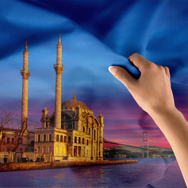 islam-duvar-dekoru-10638-04 Ortaköy Camii Boğaz Manzaralı Duvar Örtüsü Kumaş Baskı 10638