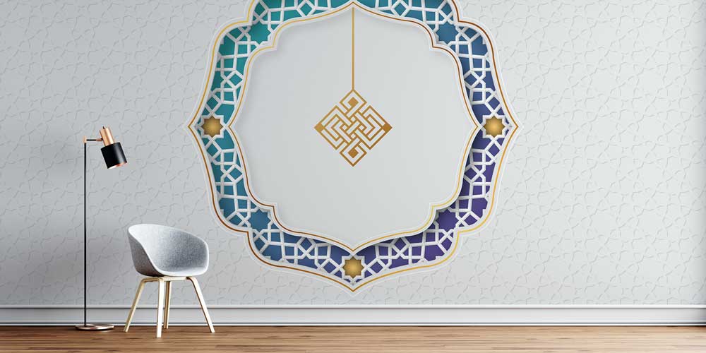 Mihrap Motifli İslami Duvar Kağıdı 6136