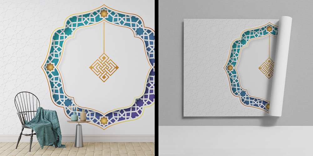 islam-duvar-dekoru-6136-00 Mihrap Motifli İslami Duvar Kağıdı 6136