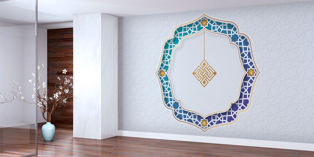 Mihrap Motifli İslami Duvar Kağıdı 6136