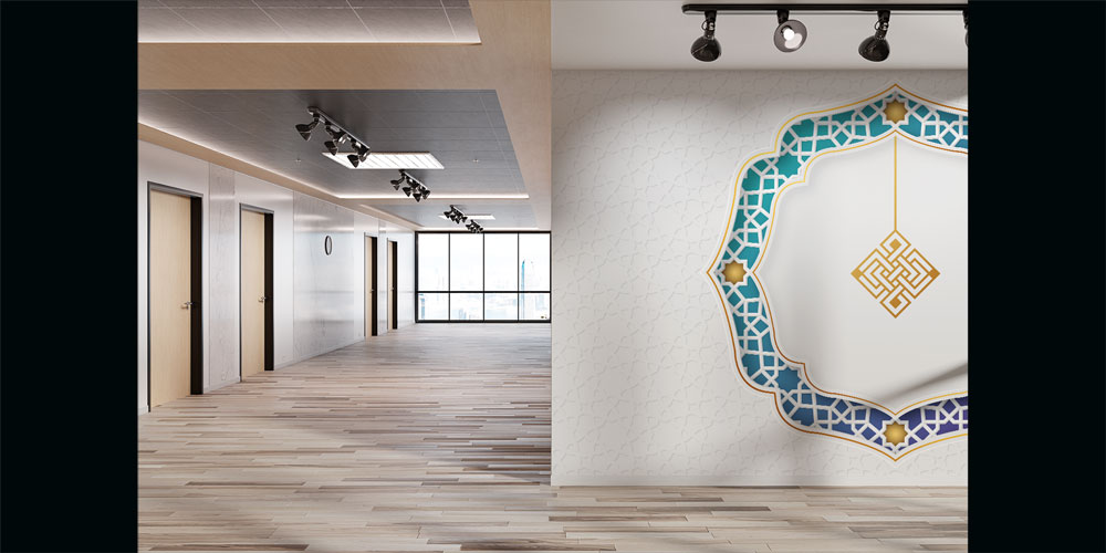 Mihrap Motifli İslami Duvar Kağıdı 6136